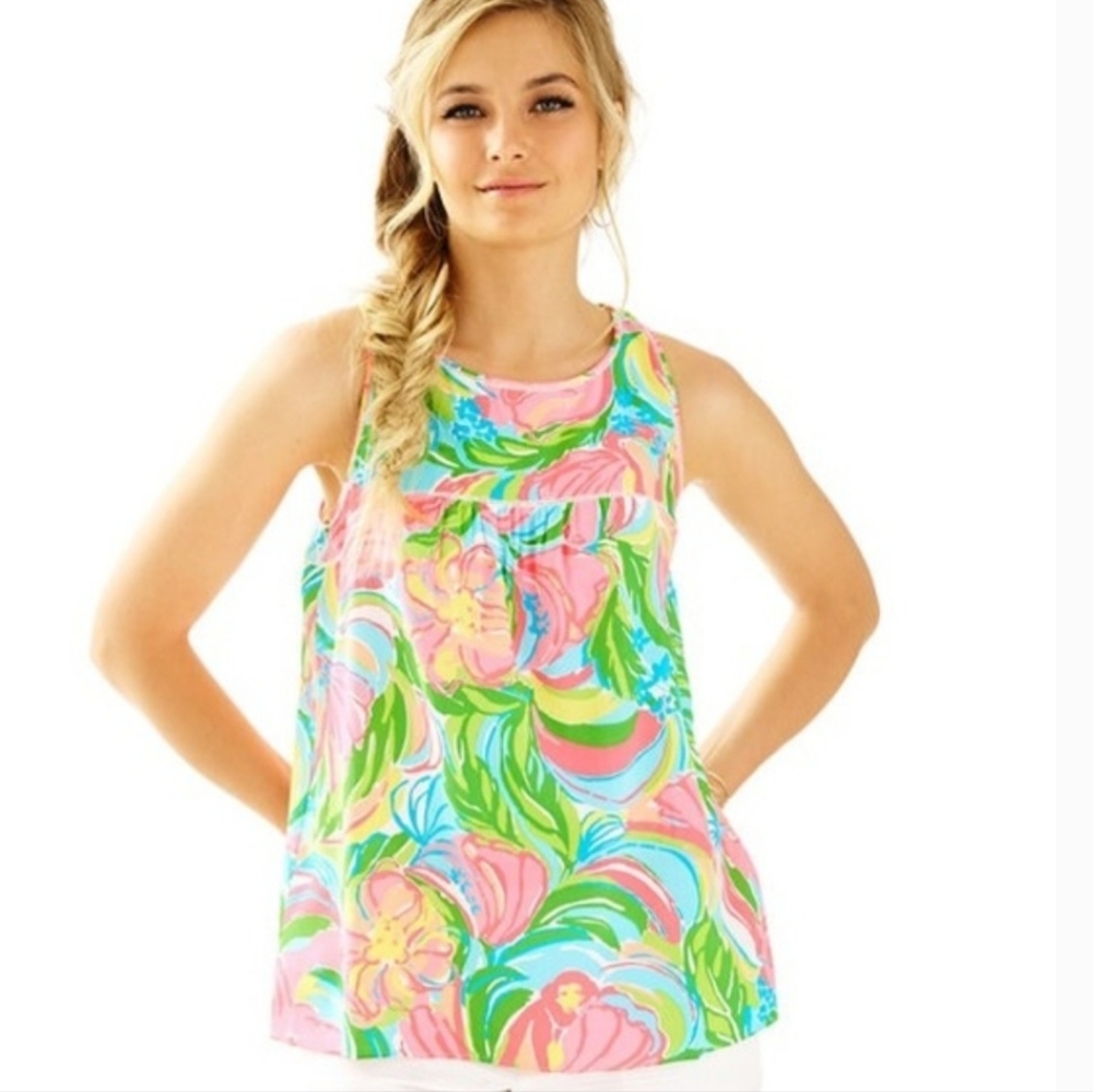 Lilly Pulitzer So A Peeling Flutter Top